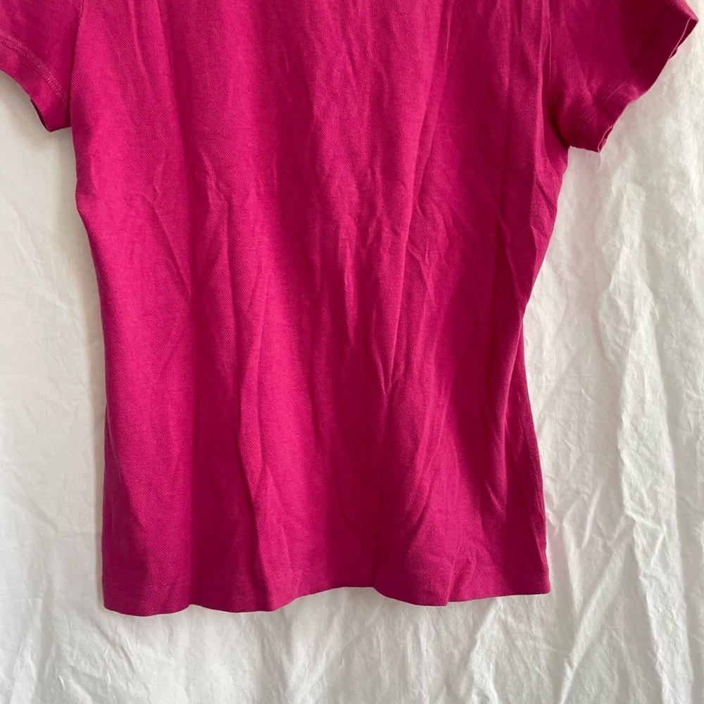 Tory Burch Fuchsia Ruffled Button-Down Shirt Size Small - Picture 14 of 14